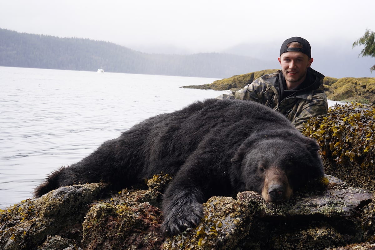 Bolen Lewis Guide Kash Mair with a clients 2018 black bear