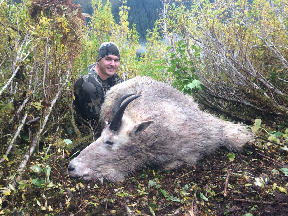 Mountain Goat Hunted in Northern BC This is a massive goat! Charles had a tough hunt with the weather but stayed mentally strong. Looks like it paid off bigtime.