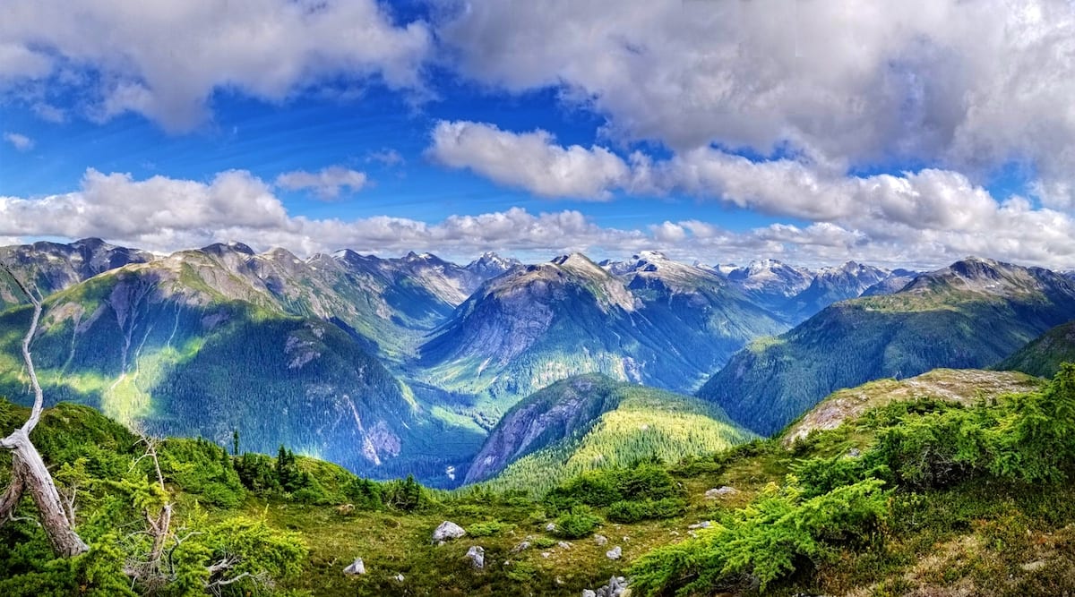 Northern British Columbia Coastal Mountains Looking into the heart of the Bolen Lewis Teritory.